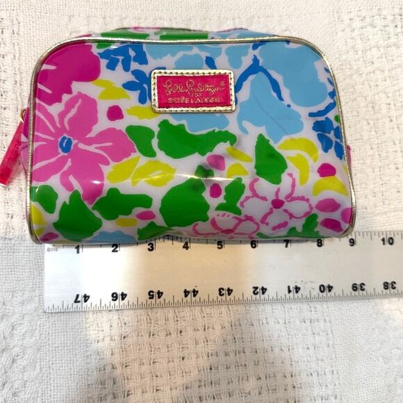 Lilly Pulitzer Floral Cosmetic Bag - Pink, Blue, Green - Picture 3 of 10